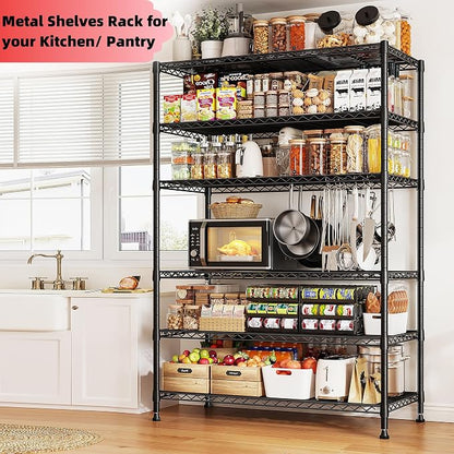 REIBII 6 Tier Wire Shelving, 1800LBS Storage Shelves Metal Shelves - Image 2