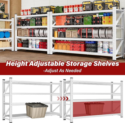 71.3" Wide Heavy Duty Garage Shelving Units, 5000LBS Deep Storage Shelves - Image 8