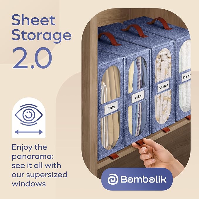 4x Bed Sheet Organizer Storage Boxes - Image 2