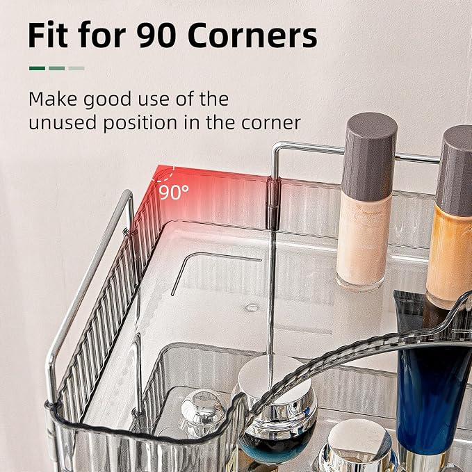 Corner Bathroom Countertop Organizer, Vanity Organizer Trays - Image 3
