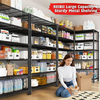 REIBII 6 Tier Wire Shelving, 1800LBS Storage Shelves Metal Shelves - Image 4