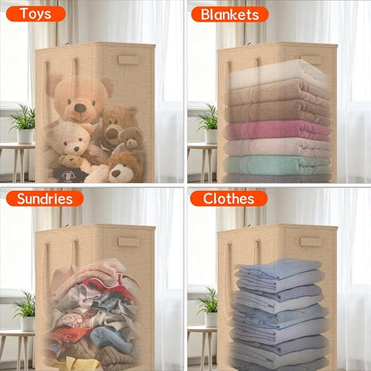 Slim Laundry Hamper with Wheels, 15 Gal Rolling Laundry Basket with lid and - Image 6
