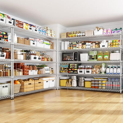 REIBII 55.5" W Storage Shelves 3200LBS Metal Shelving 5 Tier Wire Shelving - Image 8