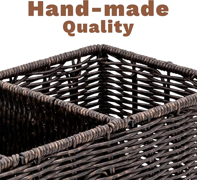 myHomeBody Wicker Basket With 3 Compartments, - Image 5