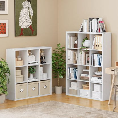 Cube Storage Organizer Bookcase, Decorative 11 inch Open Back Cubical Shelf - Image 6