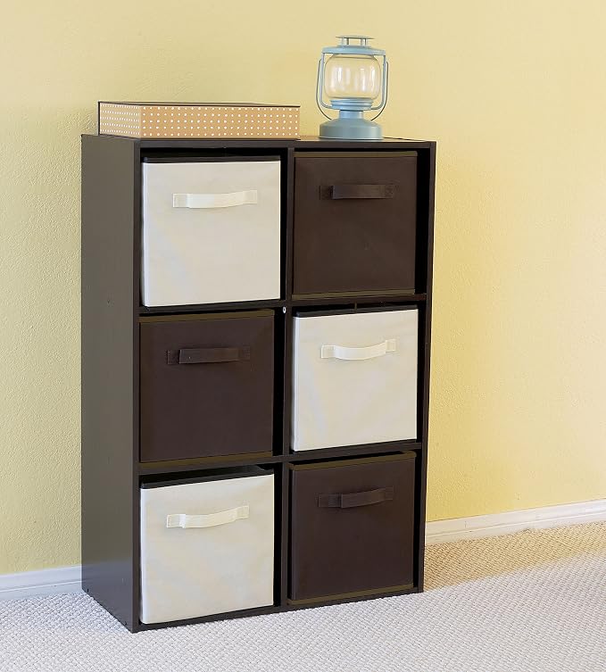 Simple Houseware Foldable Cube Storage Bins, 11-Inch Brown - Image 5