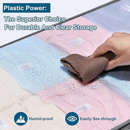 2 Pack Under Bed Storage Containers Bins, Humid-Proof Plastic Underbed Storage - Image 3