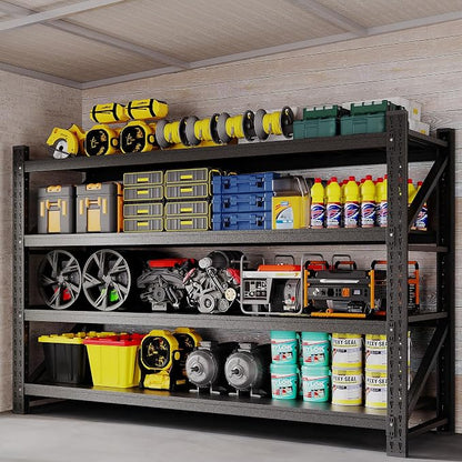 BYNSOE 77" W Storage Shelves 9000lbs Garage Metal Shelving Heavy Duty Garage by BYNSOE