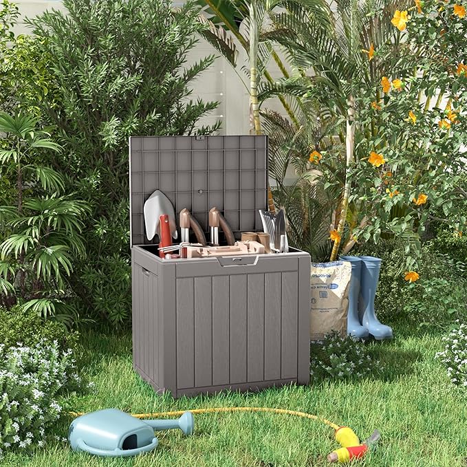 30 Gallon Outdoor Storage Box, Large Resin Deck Box - Image 8