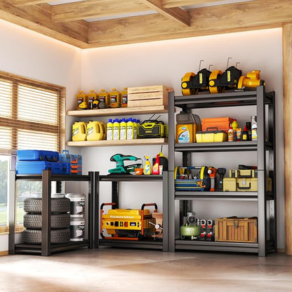 Storage Shelves, Garage Metal Shelving Unit, Adjustable, Double-Layer Column - Image 8