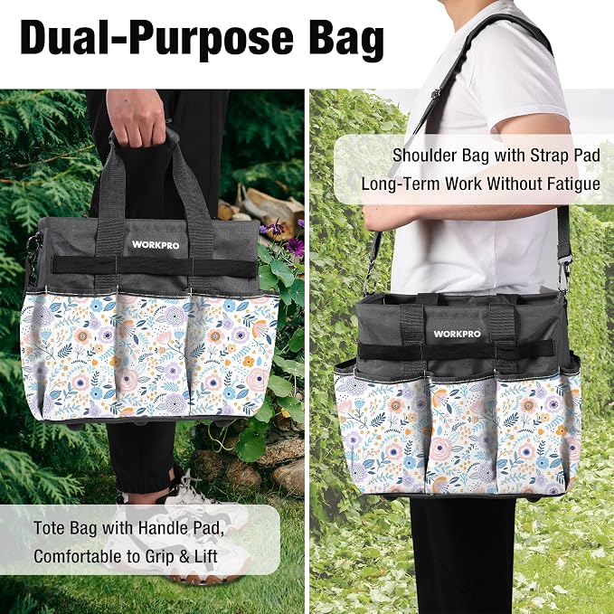 WORKPRO Garden Tool Bag Organizer, Heavy Duty Gardening Tote Bag - Image 6