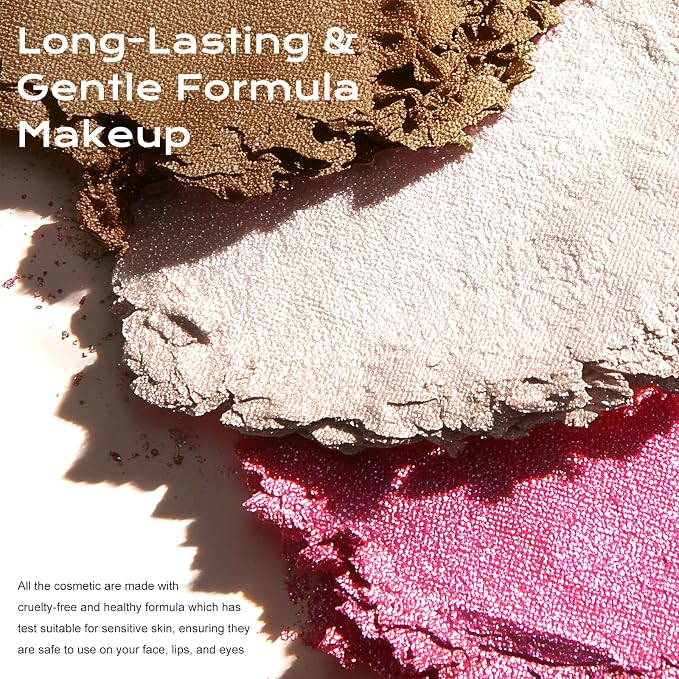 Color Nymph 3-IN-1 Face Palette, Ultra-Smoothy Creamy Blush Highlighter Bronzer - Image 5