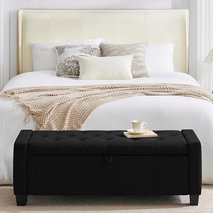 Huatean Home 43" Ottoman with Storage, Upholstered Entryway Bench with Seating - Image 6
