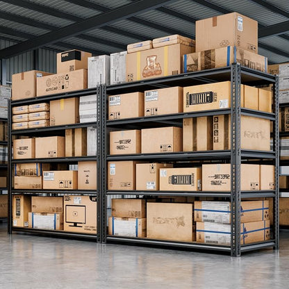 48"W Garage Shelving, 3050LBS Storage Shelves Heavy Duty, 5 Tier Metal Shelving - Image 7