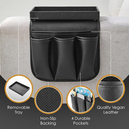 Houseables Armchair Caddy, Recliner Accessories, Armrest Organizer, Recliner - Image 3