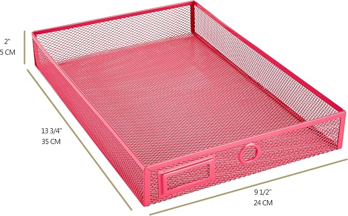 Annova Desk Organizer Wire Mesh 3 Tier Sliding Drawers Paper - Image 3