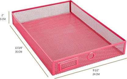 Annova Desk Organizer Wire Mesh 3 Tier Sliding Drawers Paper - Image 3