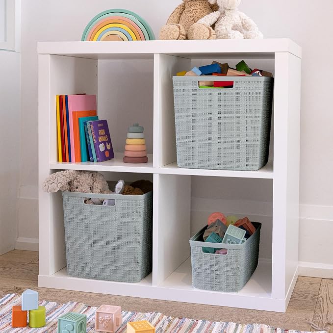 Curver Set of 8 Slim 6.8L Jute Decorative Plastic Organization and Storage - Image 7