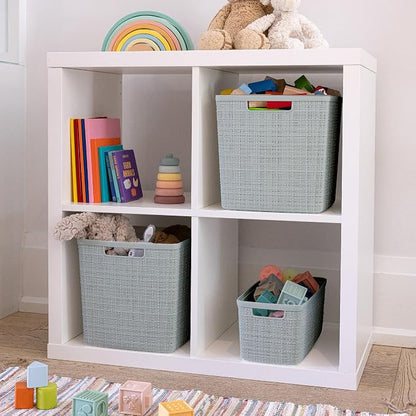 Curver Set of 8 Slim 6.8L Jute Decorative Plastic Organization and Storage - Image 7