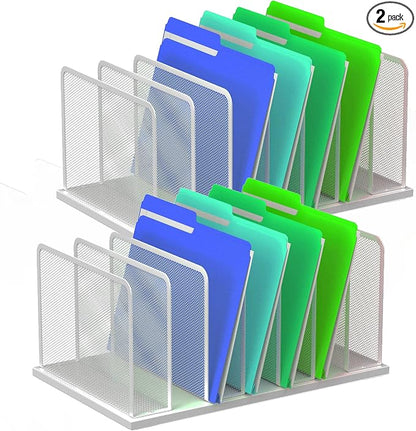 Kuntine.B Desk File Organizer Upright Mesh Desktop Organizer File Sorter Office by KuntineB