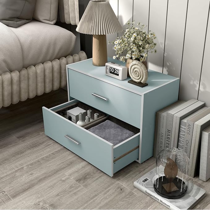 Homes: Inside + Out Apexa 2-Drawer Wooden Stackable Storage Drawers, Small Food - Image 6