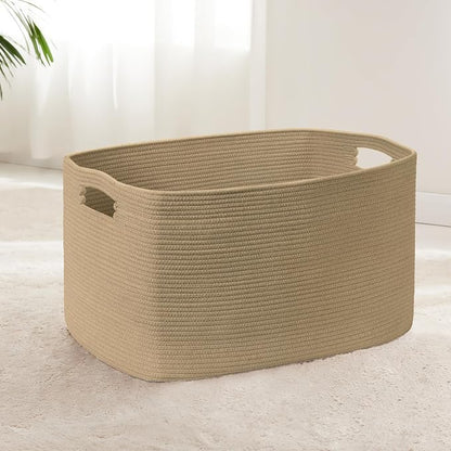 86L Large Wicker Laundry Basket by SunNewt