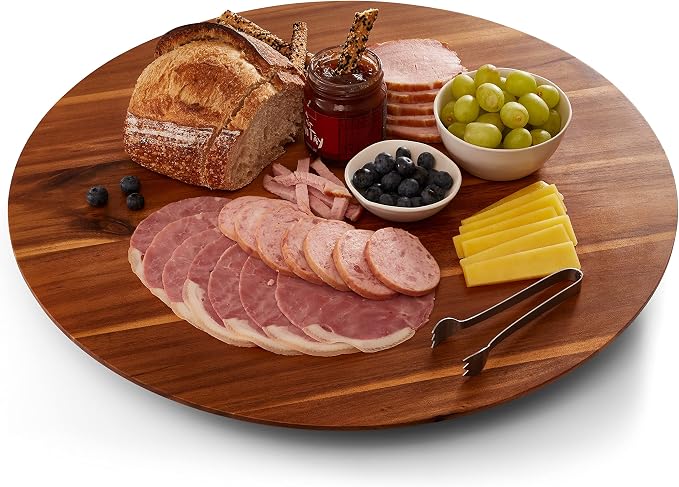 21" Acacia Wood Lazy Susan for Table Top by TIDITA