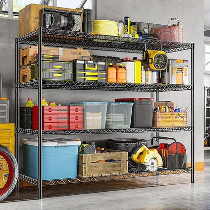 REIBII 2560LBS Storage Shelves 55.5"W Metal Shelving Unit 4 Tier Wire Shelving - Image 7