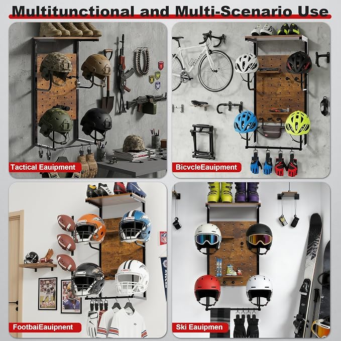Helmet Holder Wall Mount, Motorcycle Helmet Stand, Motorcycle Accessories - Image 7
