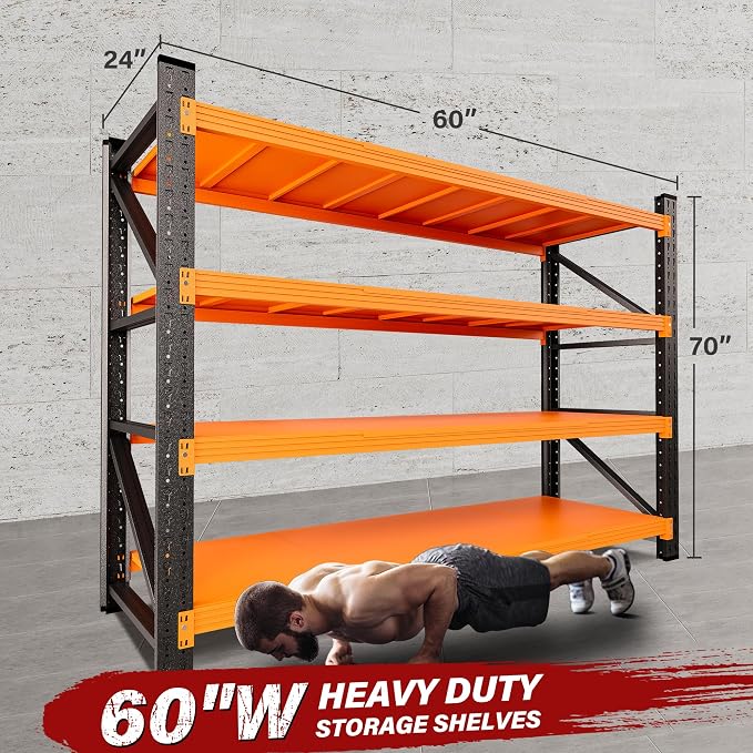 5000LBS Heavy Duty Garage Shelving Units, Large Storage Rack, Steel Shelf - Image 2