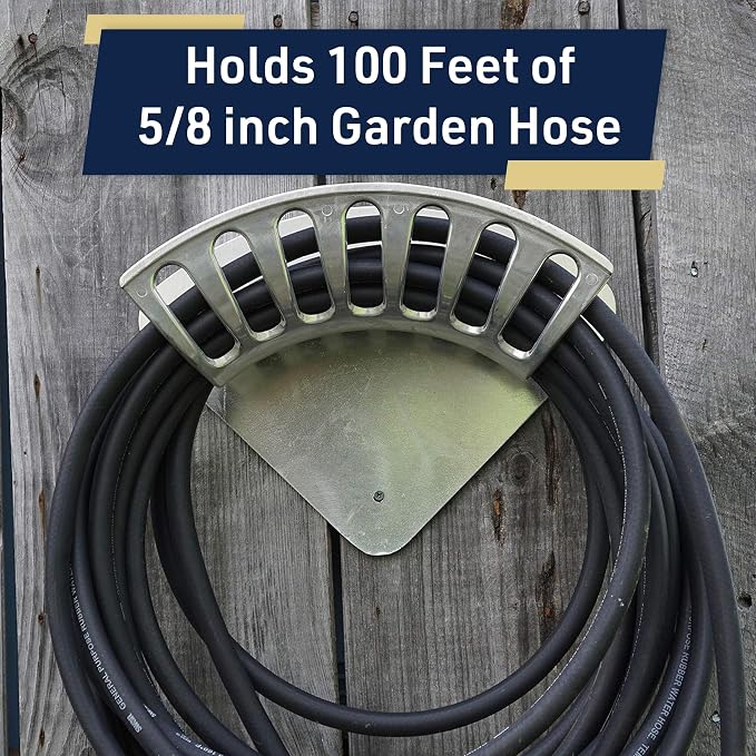 Hose Holder - Heavy Duty Aluminum Water Hose Hanger Wall Mount - Garden Hose - Image 8