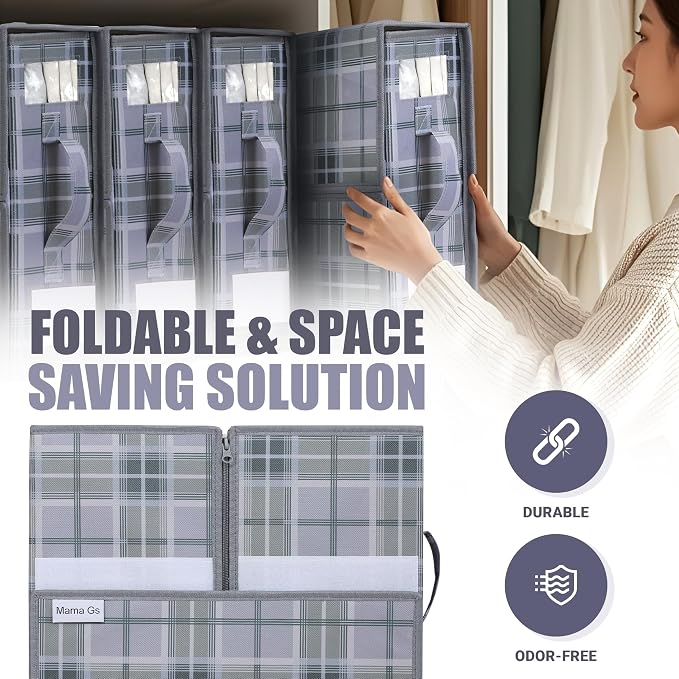 4 Pack Bed Sheet Organizer and Storage - Image 5