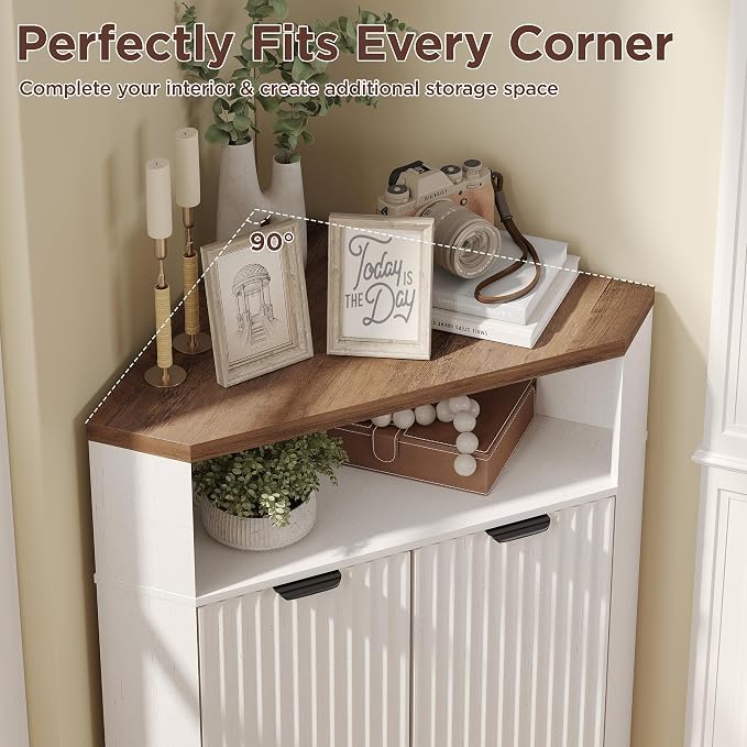 Vabches Corner Cabinet, Corner Bathroom Cabinet - Image 5