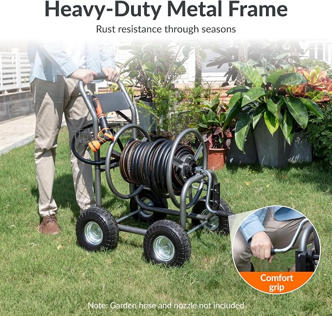 Giraffe Tools Garden Hose Reel Cart, Cart - Image 3