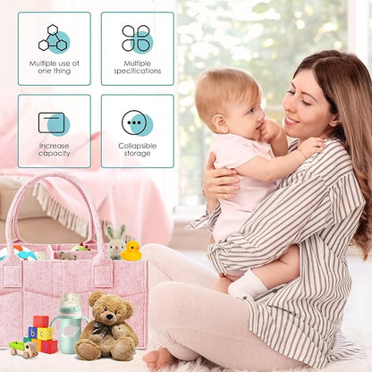 Cute Castle 2 Pack Diaper Caddy Organizer - Image 3