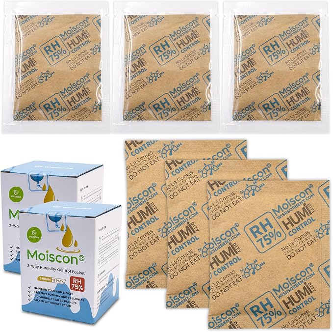30 Pack 75% RH Size 8 Two-Way Humidity Control Packs by Wisesorb