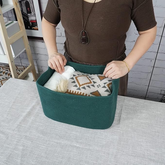 Cotton Rope storage Basket Bins15X10X9.3“ Basket - Image 3