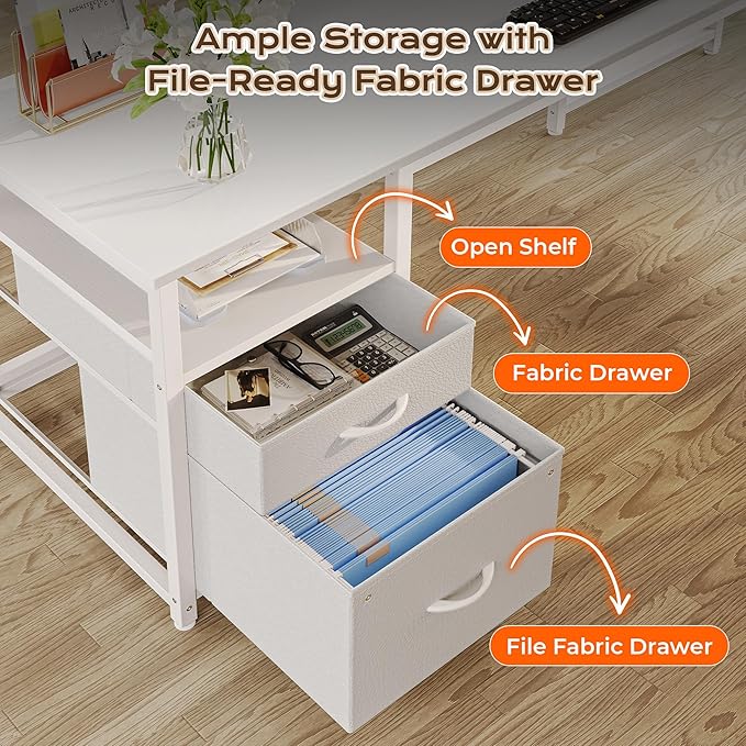 PRAISUN 63 Inch L Shaped Desk - Image 5
