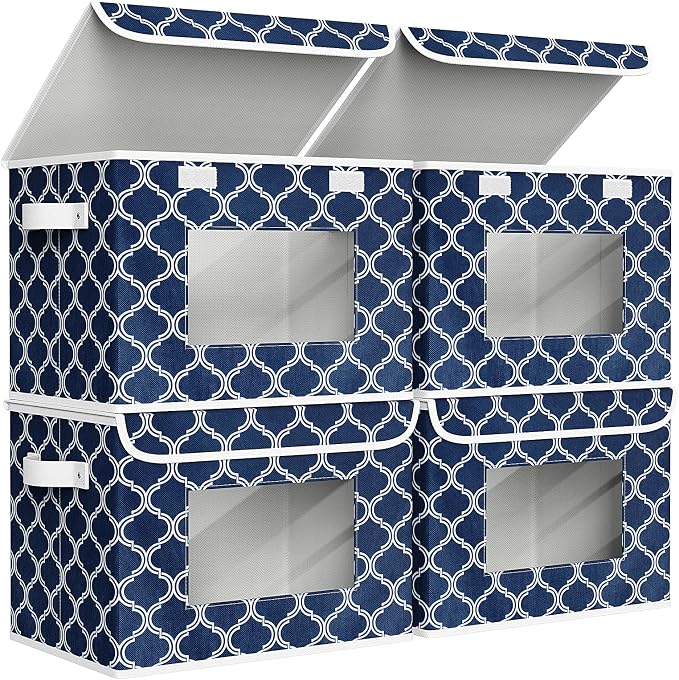 Univivi Fabric Foldable Storage Boxes Large Collapsible Stackable Storage Bins by Univivi