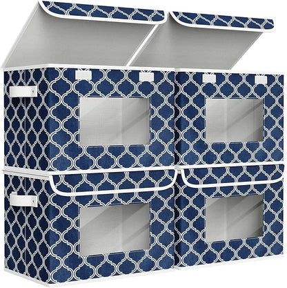Univivi Fabric Foldable Storage Boxes Large Collapsible Stackable Storage Bins by Univivi