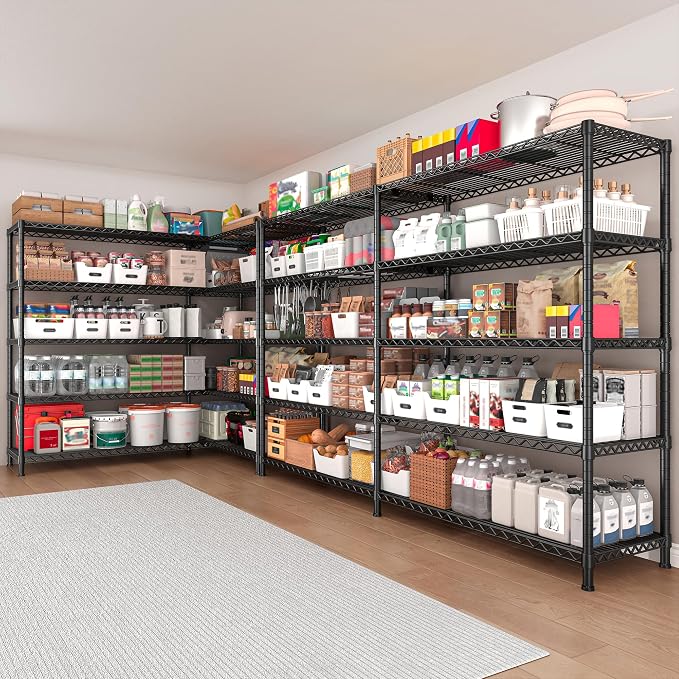REIBII 73''W Storage Shelves Load 1650 LBS Metal Shelving 5-Tier Adjustable - Image 2