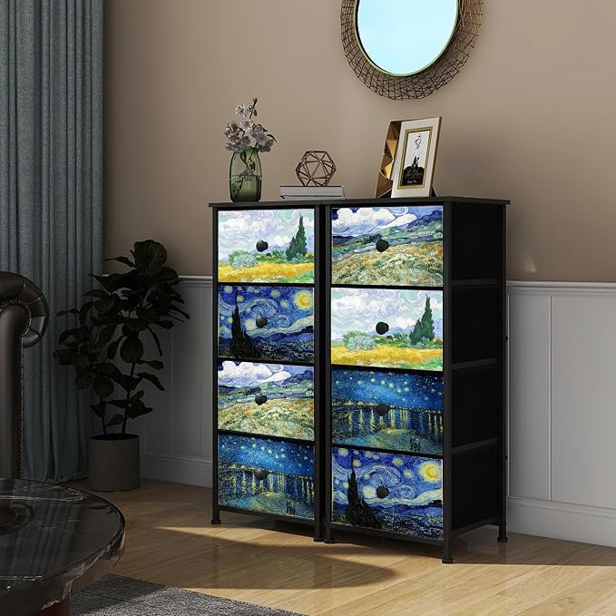 Narrow Dresser for Bedroom Slim 4 Drawer Dresser Vertical Storage Tower Unit - Image 7