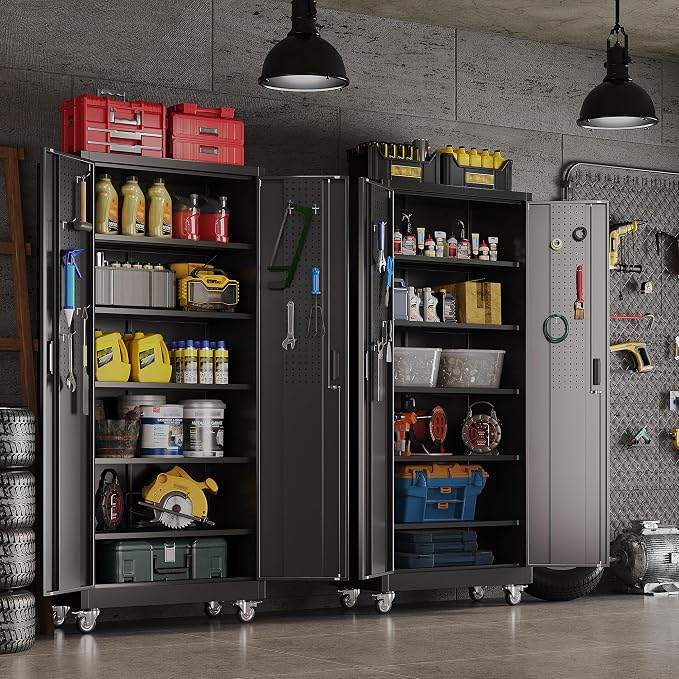 Aobabo 71" H×32" W×16" D Metal Storage Cabinet - Image 2