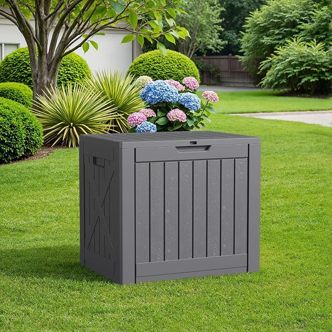 Flamaker Resin Deck Box 40 Gallon Waterproof Outdoor Storage Box | Indoor - Image 7