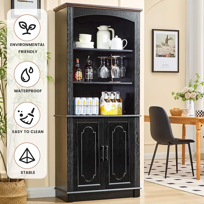 Black 5 Tier Book Shelf and Bookshelf - Image 5
