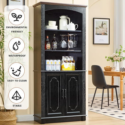 Black 5 Tier Book Shelf and Bookshelf - Image 5