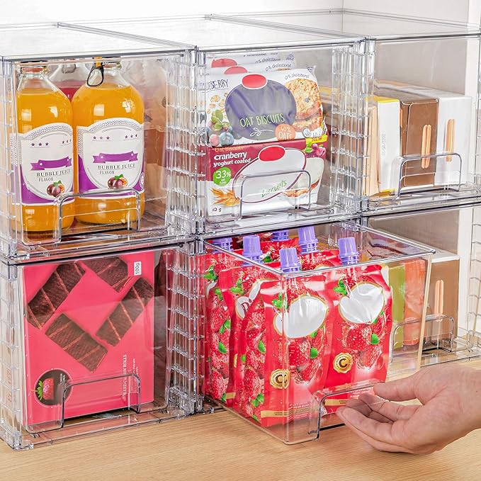 Vtopmart 2 Pack Large Stackable Storage Drawers, Easily Assemble - Image 5