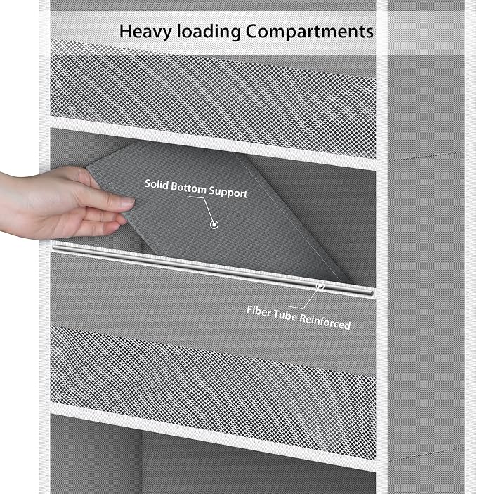 Univivi 6-Shelf Over Door Hanging Organizer Fabric Baby Door Storage - Image 5