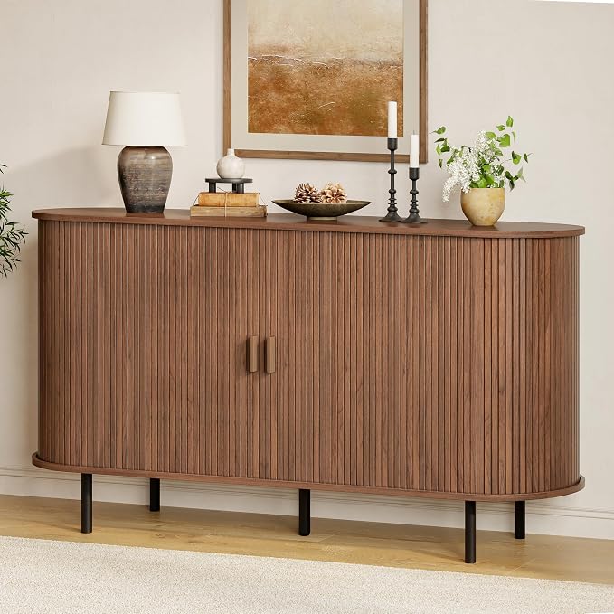 Buffet Sideboard Cabinet with Storage, Modern Accent Coffee Bar Console Table by ComfyCorner