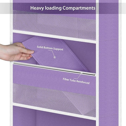 Univivi 5-Shelf Fabric Door Storage Over Door Hanging Organizer - Image 5